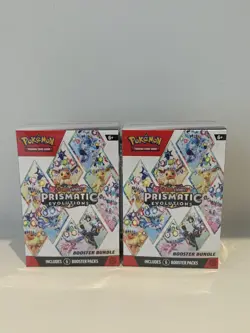 Pokemon TCG Scarlet & Violet Prismatic Evolutions Booster Bundle X2 - Image 1