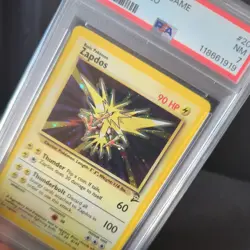 PSA 7 ZAPDOS HOLO 20/130 BASE SET 2 POKEMON 2000 ENGLISH GRADED 2025 - Image 2