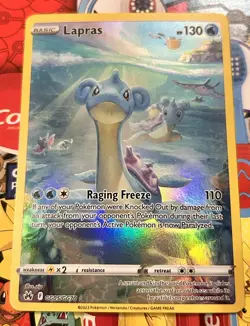Pokemon TCG Lapras Crown Zenith Full Art Ultra Rare Holo Card GG05/GG70 BEAUTY - Image 1