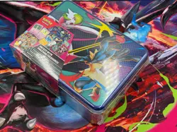 Pokemon TCG: Mega Evolution lunch box tin. 3 foil cards ,6 booster packs - Image 3