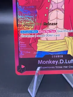 ST01-001 Monkey D Luffy Super Pre Release Leader One Piece TCG English Card VLP - Image 5