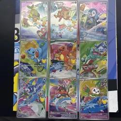 Pokemon 2026 First Partner Illustration Collection Series 1 Promos Set 9 Cards - Image 1