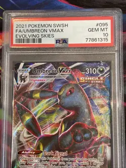 PSA 10 - 2021 POKEMON SWSH - FA/UMBREON VMAX 095/203-Evolving Skies Holo. - Image 4