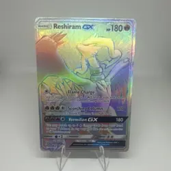 Pokemon Reshiram GX Dragon Majesty Secret Rare Full Art Holo 71/70 English - Image 1