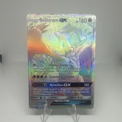 Pokemon Reshiram GX Dragon Majesty Secret Rare Full Art Holo 71/70 English - Image 2