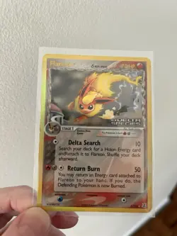 2005 Pokemon Flareon EX Delta Species #5/113 Holo Rare Reverse Stamped - Image 1