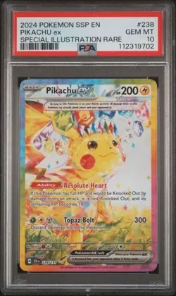 2024 Pokemon Surging Sparks Special Illustration RARE #238 Pikachu PSA 10 GEM MT - Image 1