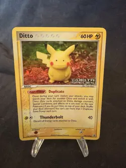 Pokemon Ditto Pikachu EX Delta Species 39/113 Reverse Holo (LP/VG) - Image 1