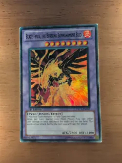 Yugioh Blaze Fenix, the Burning Bombardment Bird PRC1-EN012 Super Rare 1st Ed - Image 1