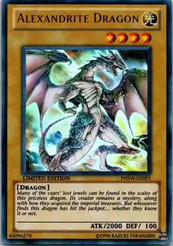 Yugioh Alexandrite Dragon PHSW-ENSP1 Limited Edition Ultra Rare NM - Image 1