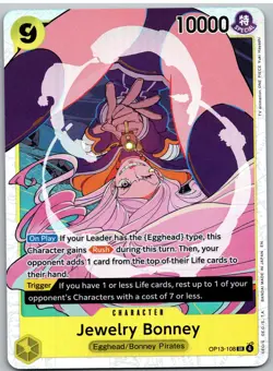 Jewelry Bonney (108) OP13-108 Super Rare Carrying On His Will One Piece NM - Image 1