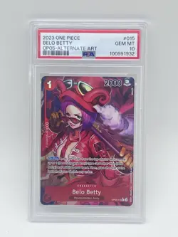 2023 ONE PIECE OP05-AWAKENING OF THE NEW ERA ALTERNATE ART BELO BETTY PSA 10 - Image 1