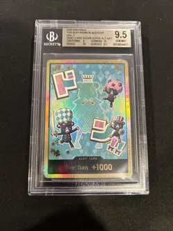 2025 One Piece Best Premium Booster Vol 2 Don!! Sugar Alt Art Gold BGS 9.5 Eng - Image 1