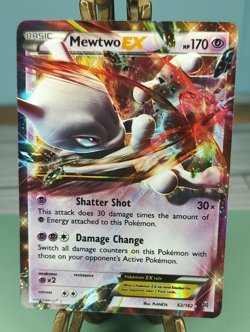 Pokemon Mewtwo EX 62/162 - XY Breakthrough Ultra Rare Holo Trading Card TCG - Image 1