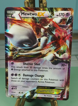 Pokemon Mewtwo EX 62/162 - XY Breakthrough Ultra Rare Holo Trading Card TCG - Image 2