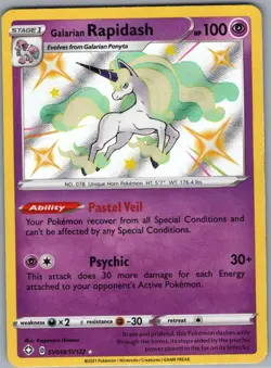 Galarian Rapidash SV048/SV122 Shining Fates: Shiny Vault - Pokemon Card - NM - Image 1