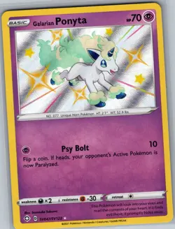 Galarian Ponyta SV047/SV122 Shining Fates: Shiny Vault - Pokemon Card - NM - Image 1