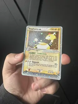 Ampharos ex 89/97 EX Dragon 💫*3 SWIRLS* 💫E-series Holo Rare Pokemon Card 2003 - Image 1