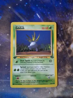 Pokemon TCG Oddish Jungle 1st Edition Common Card 58/64, Regular - Image 1