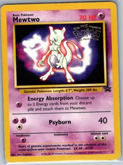 Mewtwo (Movie Promo) 3 WoTC Promo - Pokemon Card - LP - Image 1