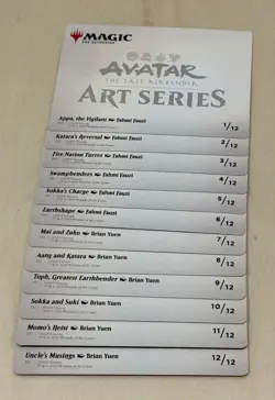 MTG Avatar The Last Airbender COMPLETE Scene Art Card Set All 12 Magic Series - Image 5