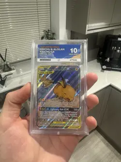 Pokemon TCG Raichu Alolan Raichu GX Card 221/236 Unified Minds ACE 10 - Image 1