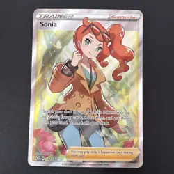 Pokemon Card Sonia 192/192 Rebel Clash Full Art Ultra Rare Trainer Card NM - Image 1