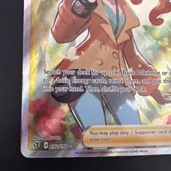 Pokemon Card Sonia 192/192 Rebel Clash Full Art Ultra Rare Trainer Card NM - Image 4