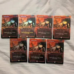 Lightning Bolt (Rainbow Foil) Secret Lair Drop Foil (Set Of 7) See Description - Image 2