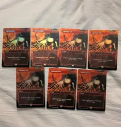 Lightning Bolt (Rainbow Foil) Secret Lair Drop Foil (Set Of 7) See Description - Image 3
