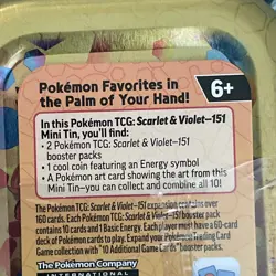 POKEMONS TCG SCARLET&VIOLET-151 MINI TIN STRAIGHT 🔥🔥🔥FACTORY SEALED SHIP ASAP - Image 4