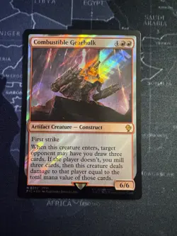 1x Combustible Gearhulk, Surge Foil, Final Fantasy, Magic MTG NM - Image 1