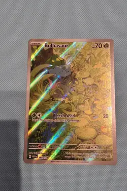 Pokemon TCG Bulbasaur Scarlet Violet-151 Holo Card 166/165 Illustration Rare - Image 1