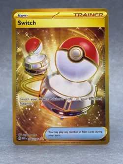 Pokemon - 206/165 Switch SV Scarlet & Violet 151 Gold Hyper Rare Holo NM TCG - Image 1
