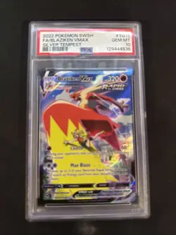 2022 POKEMON SWORD & SHIELD SILVER TEMPEST #TG15 FULL ART/BLAZIKEN VMAX PSA 10 - Image 1