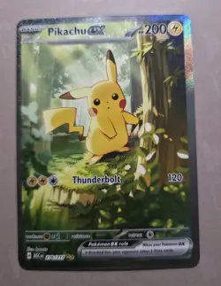 Pokemon TCG Pikachu EX 276/217 Holo Rare 200 HP Card - ASC Set - Electric Type - Image 1