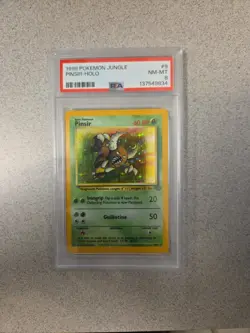 1999 POKEMON JUNGLE #9 PINSIR-HOLO PSA 8 - Image 1