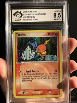 TORCHIC #66 REV HOLO CGA 8.5 POKEMON EX CRYSTAL GUARDIANS 2006 - Image 1