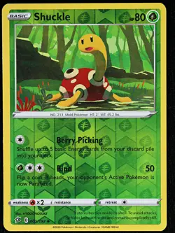 Pokemon TCG - Rebel Clash - Shuckle - 005/192 - Uncommon - Reverse Holo LP/NM - Image 1