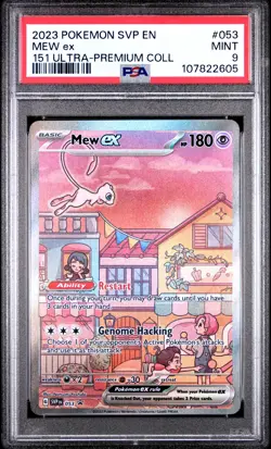 2023 POKEMON SVP EN-SV BLACK STAR PROMO 151 ULTRA-PREM COLL #053 MEW EX PSA 9 - Image 1