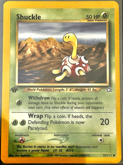 Pokemon TCG - Shuckle - 72/111 - 1st Edition - Common - Neo Genesis - Image 1