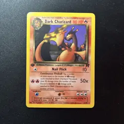 Dark Charizard 1st Edition Non Holo Rare 21/82 WOTC Vintage Pokemon NM - Image 1