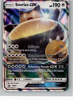 SNORLAX GX - SM05 SM05 HOLOFOIL P SUN & MOON PROMO POKEMON MP - Image 1