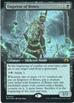 MTG: Modern Horizons 3: Foil Extended Art Emperor of Bones: LP Condition - Image 1