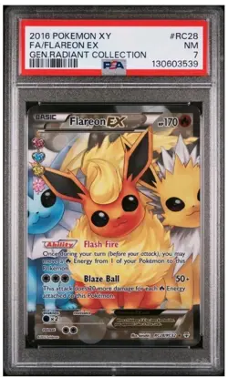 PSA 7 Flareon ex RC28/RC32 Generations Radiant Collection Full Art Pokemon NM - Image 1