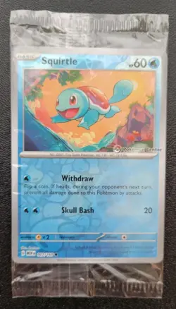 Pokemon Center Stamped Reverse Holo Squirtle Promo 007/165 Pokemon 151 Sealed - Image 1