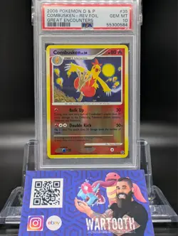 PSA 10 GEM MINT Pokemon Combusken Great Encounters 2008 Reverse Holo 35/106 - Image 1