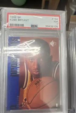 1996-97 SP - Premier Prospects Kobe Bryant #134 (RC) PSA 7 NM Lakers HOF - Image 1