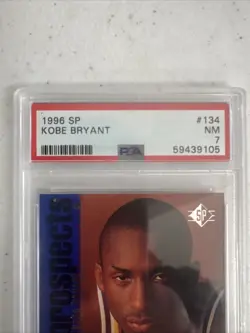 1996-97 SP - Premier Prospects Kobe Bryant #134 (RC) PSA 7 NM Lakers HOF - Image 3