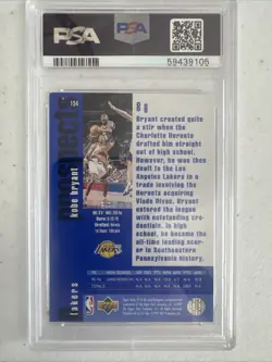 1996-97 SP - Premier Prospects Kobe Bryant #134 (RC) PSA 7 NM Lakers HOF - Image 5